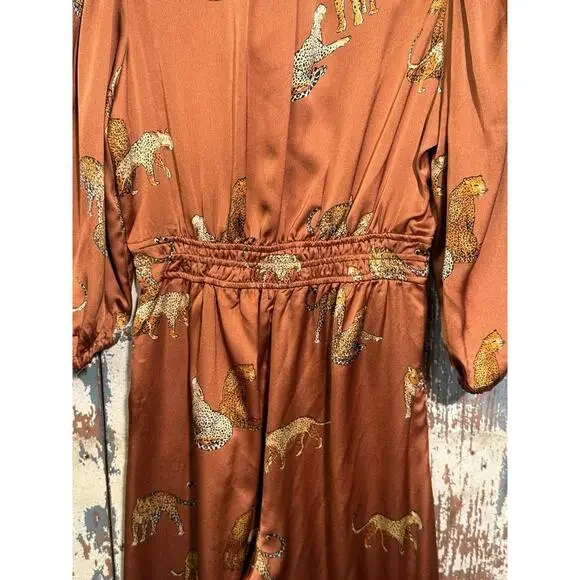 Umgee Brown Leopard Print Jumpsuit - Picture 9 of 10